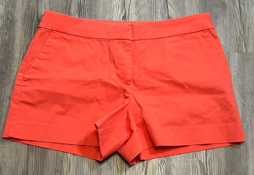 LOFT Coral Red Chino Shorts Size 10
